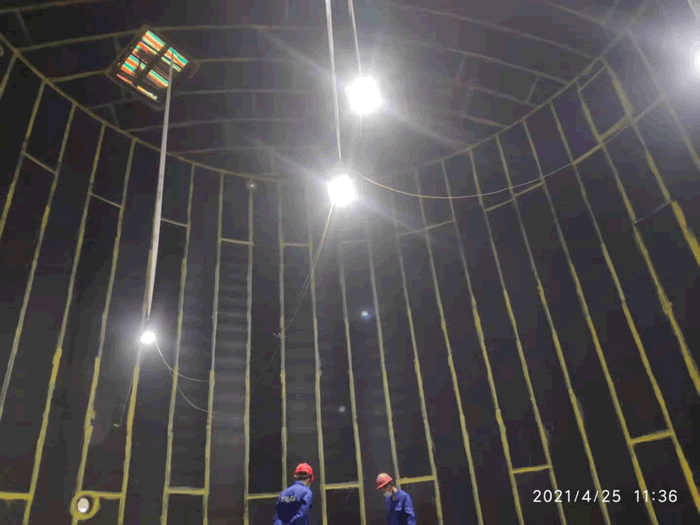 沁陽市恒瑞實業有限公司在中海油化肥基地磷酸裝置襯膠施工